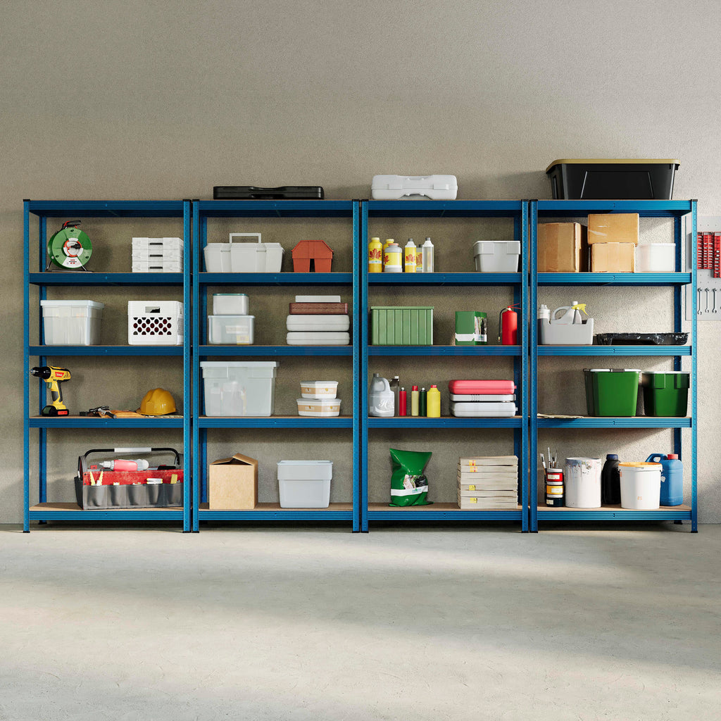 5-Tier Shelf, Large, Blue - 4 Bay
