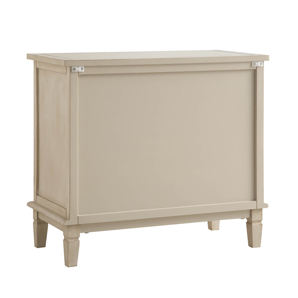 Chantilly Whitewashed Carved 3 Drawer Chest