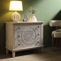 Chantilly Whitewashed Carved 3 Drawer Chest
