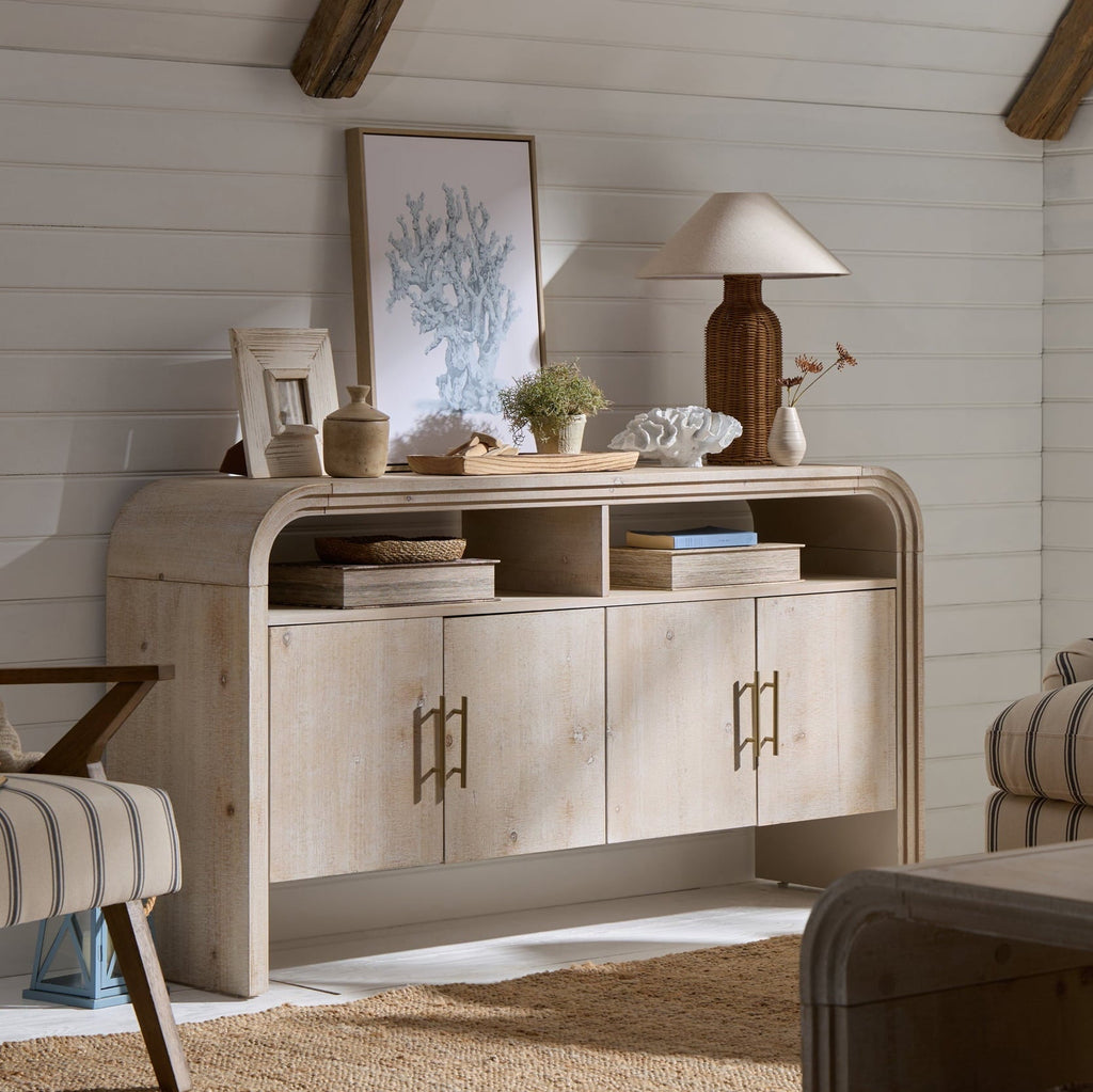 Alora 4 Door Sideboard - Washed Wood