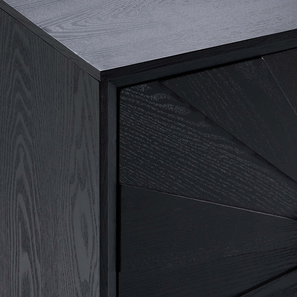 Amaya Ash 4 Door Sideboard - Black