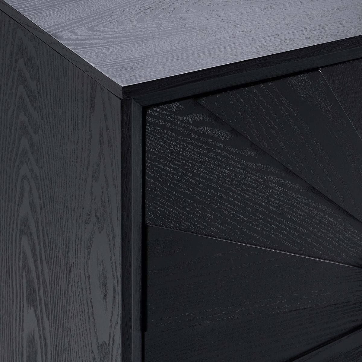 Amaya Ash 4 Door Sideboard - Black