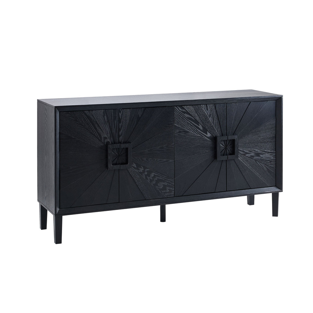 Amaya Ash 4 Door Sideboard - Black
