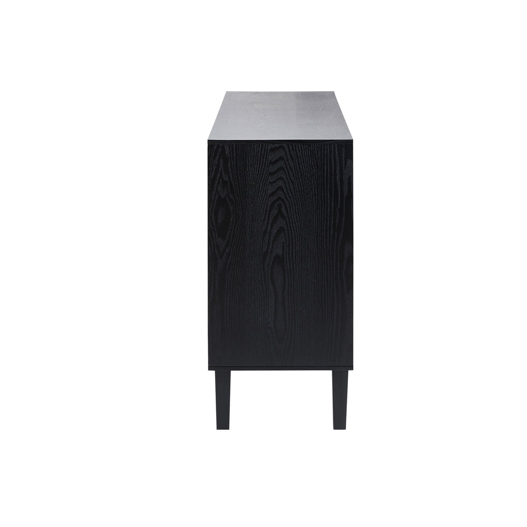 Amaya Ash 4 Door Sideboard - Black