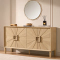 Amaya Ash 4 Door Sideboard - Light Wood