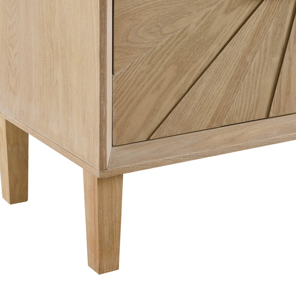 Amaya Ash 4 Door Sideboard - Light Wood