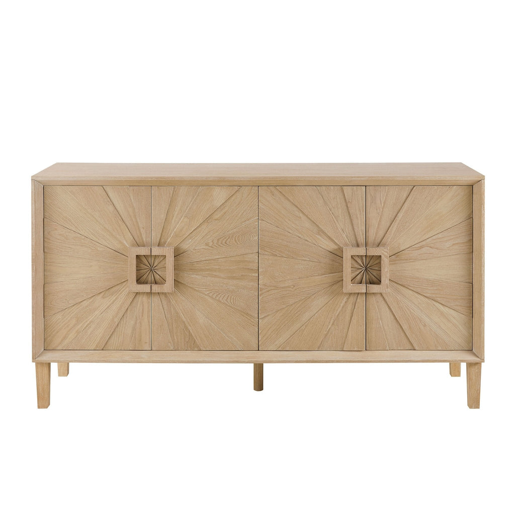 Amaya Ash 4 Door Sideboard - Light Wood