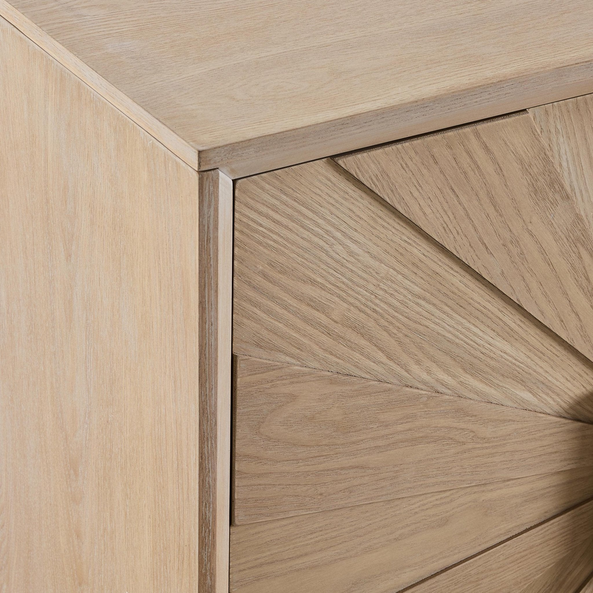 Amaya Ash 4 Door Sideboard - Light Wood