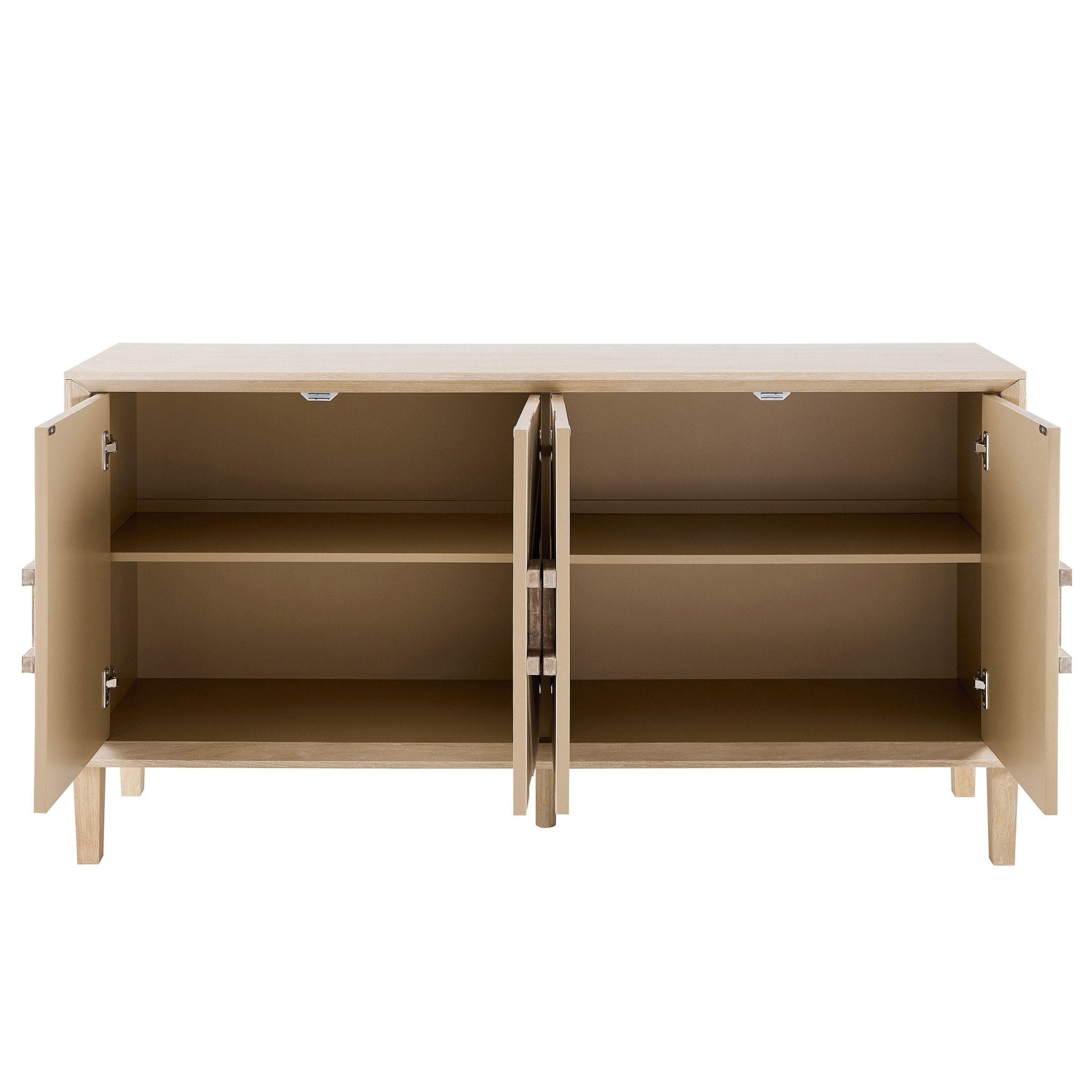 Amaya Ash 4 Door Sideboard - Light Wood