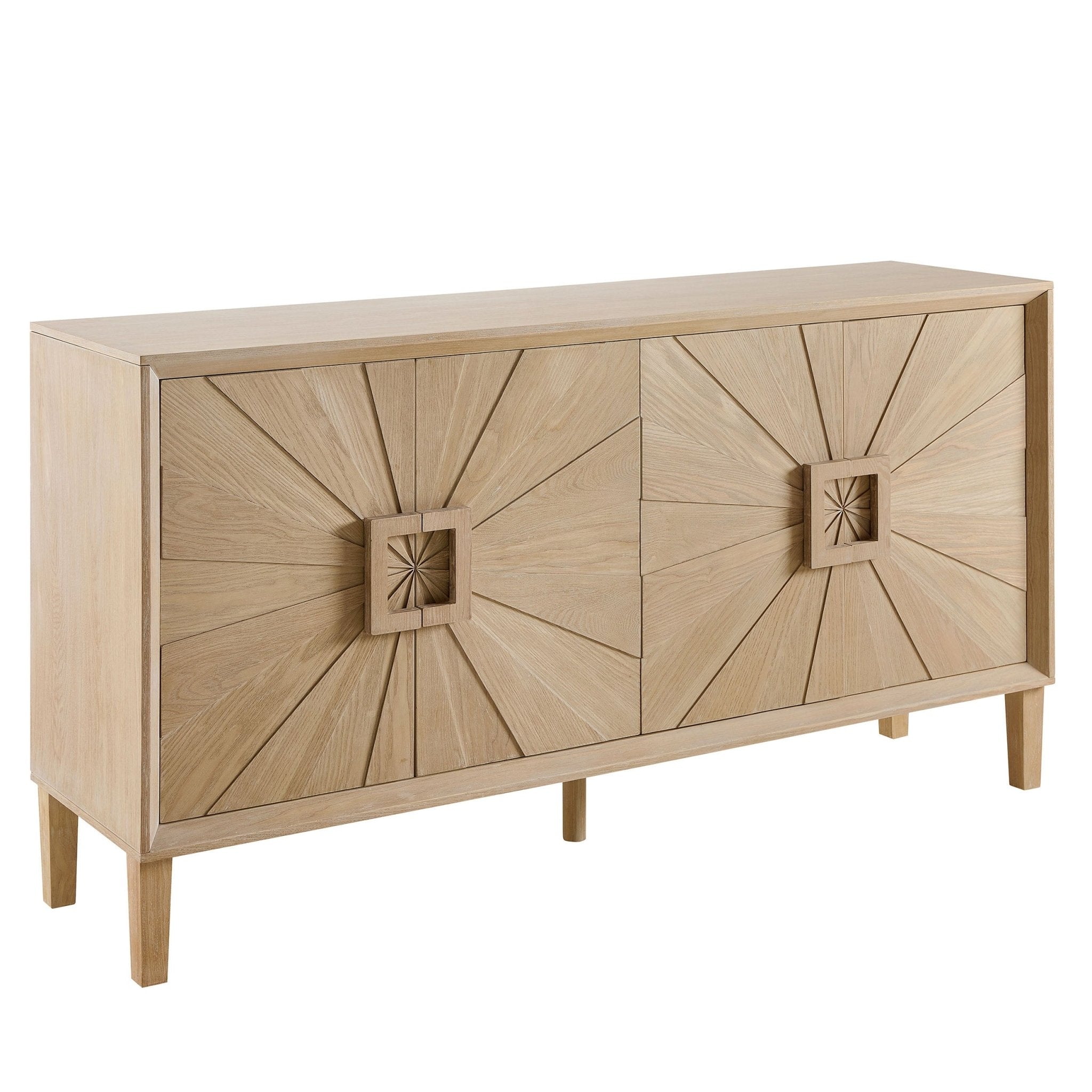 Amaya Ash 4 Door Sideboard - Light Wood