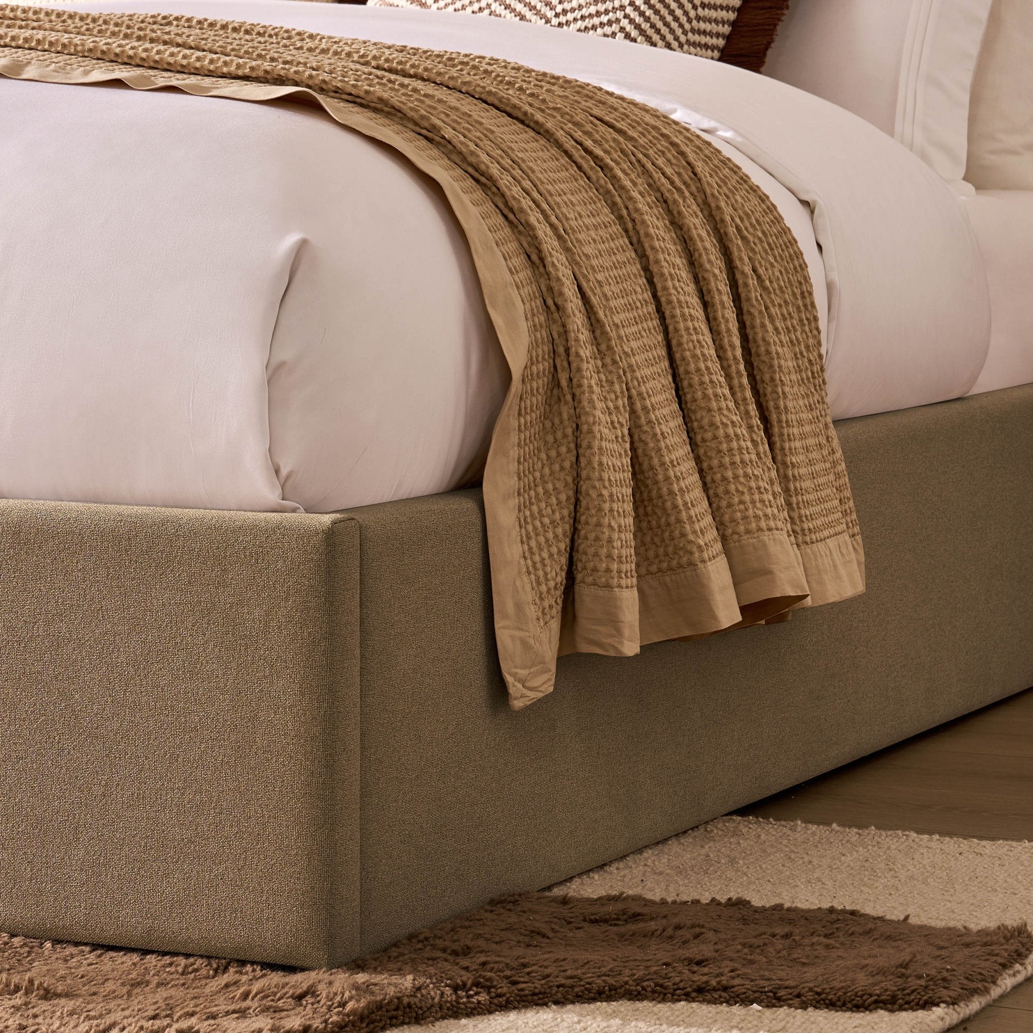 Ascot Ottoman Storage Bed - Oatmeal