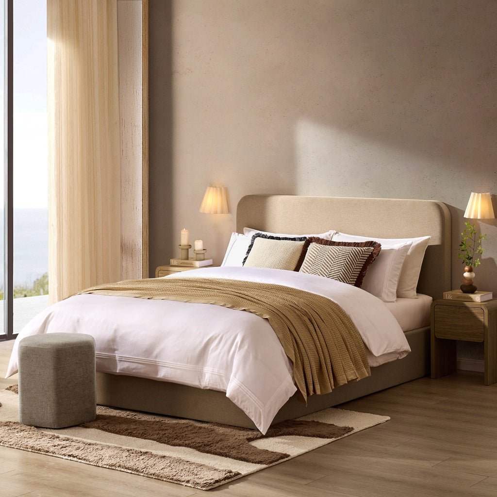 Ascot Ottoman Storage Bed - Oatmeal