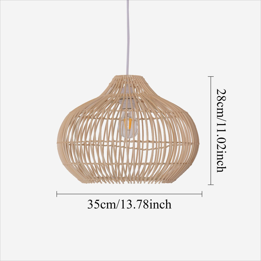 Lightsin Cella-Natural Bamboo Basket Shape Pendant Light