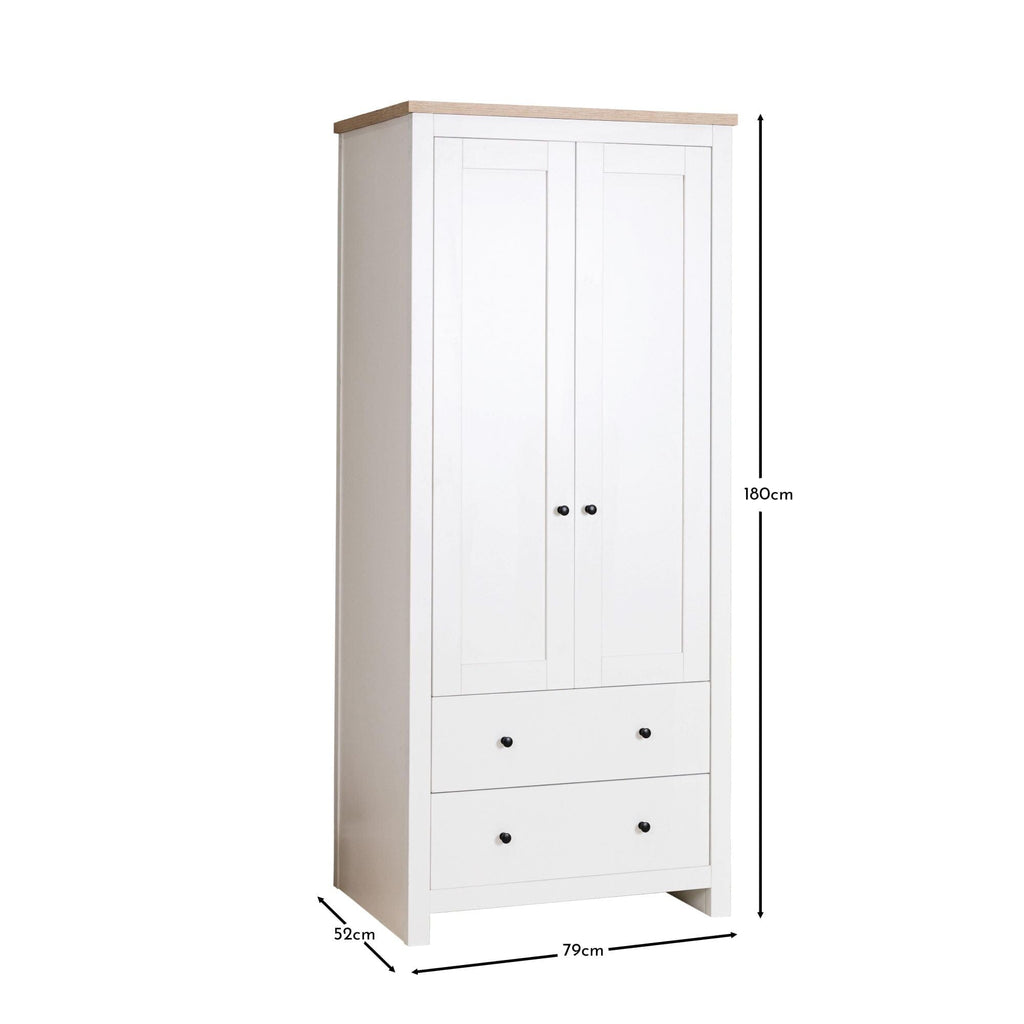 Bampton Double Wardrobe - Alabaster White