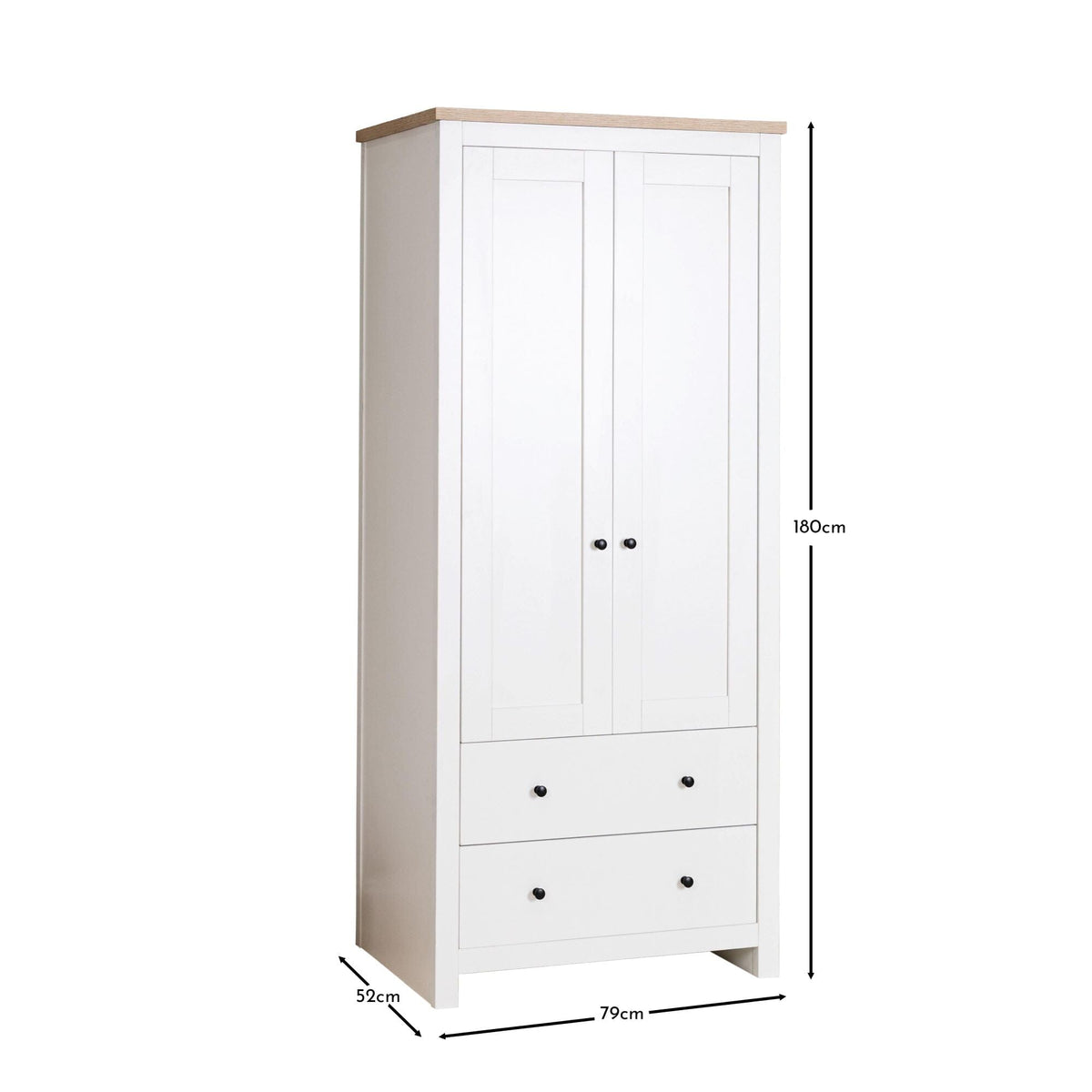 Bampton Double Wardrobe - Alabaster White