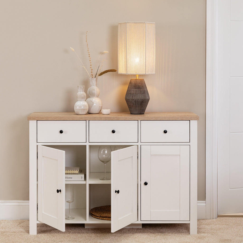 Bampton 3 Door Sideboard - Alabaster White