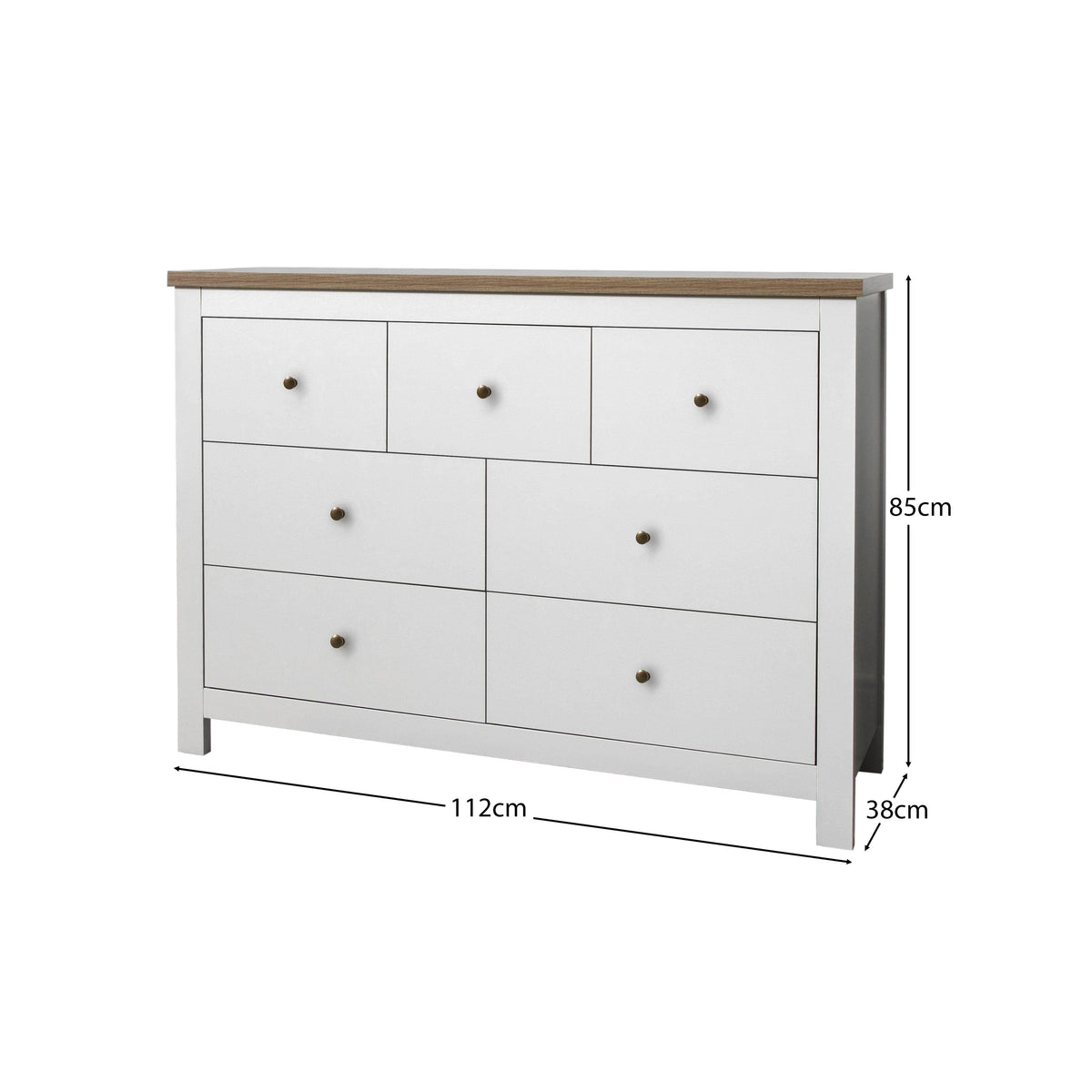 Bampton 7 Drawer Chest of Drawers - Alabaster White