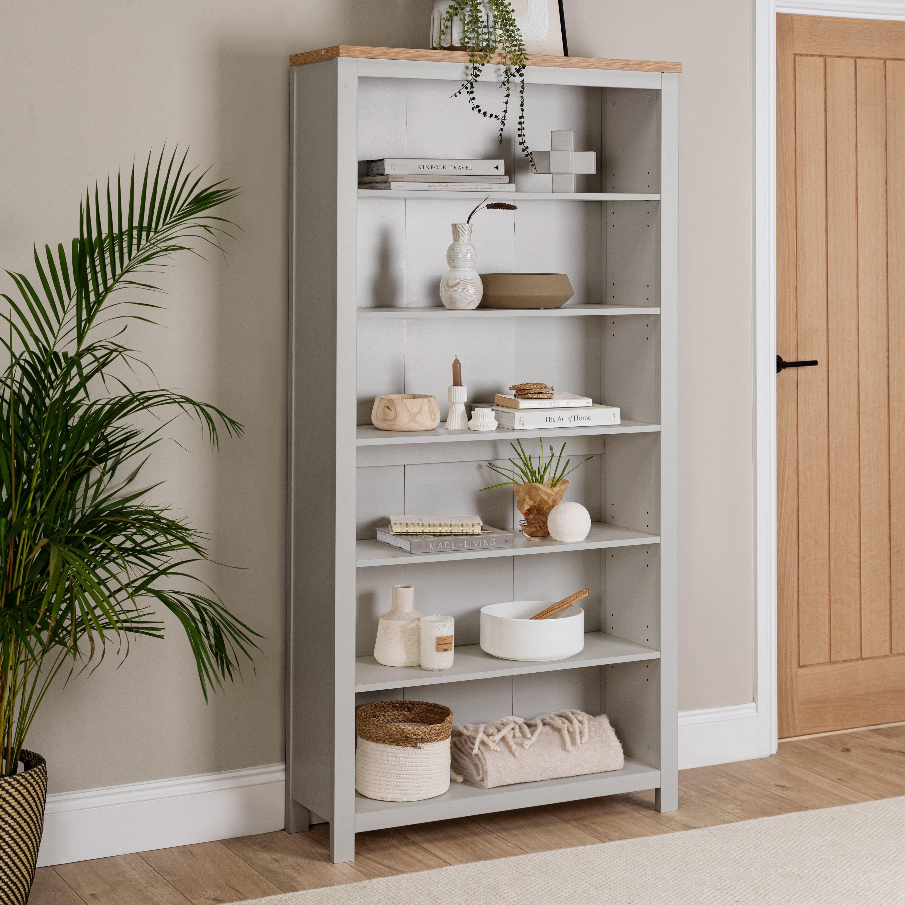 Bampton Stone Grey Tall Bookcase