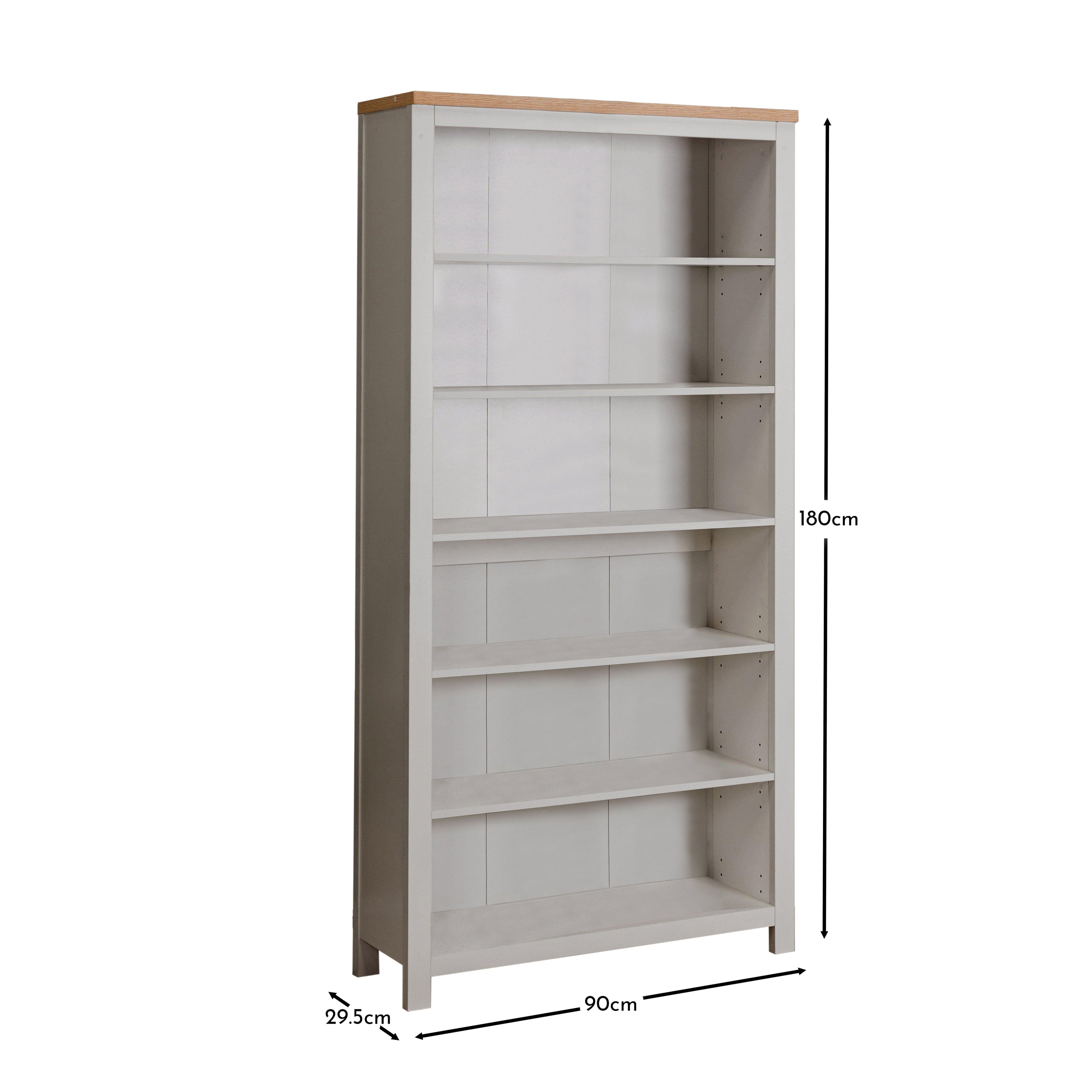 Bampton Stone Grey Tall Bookcase