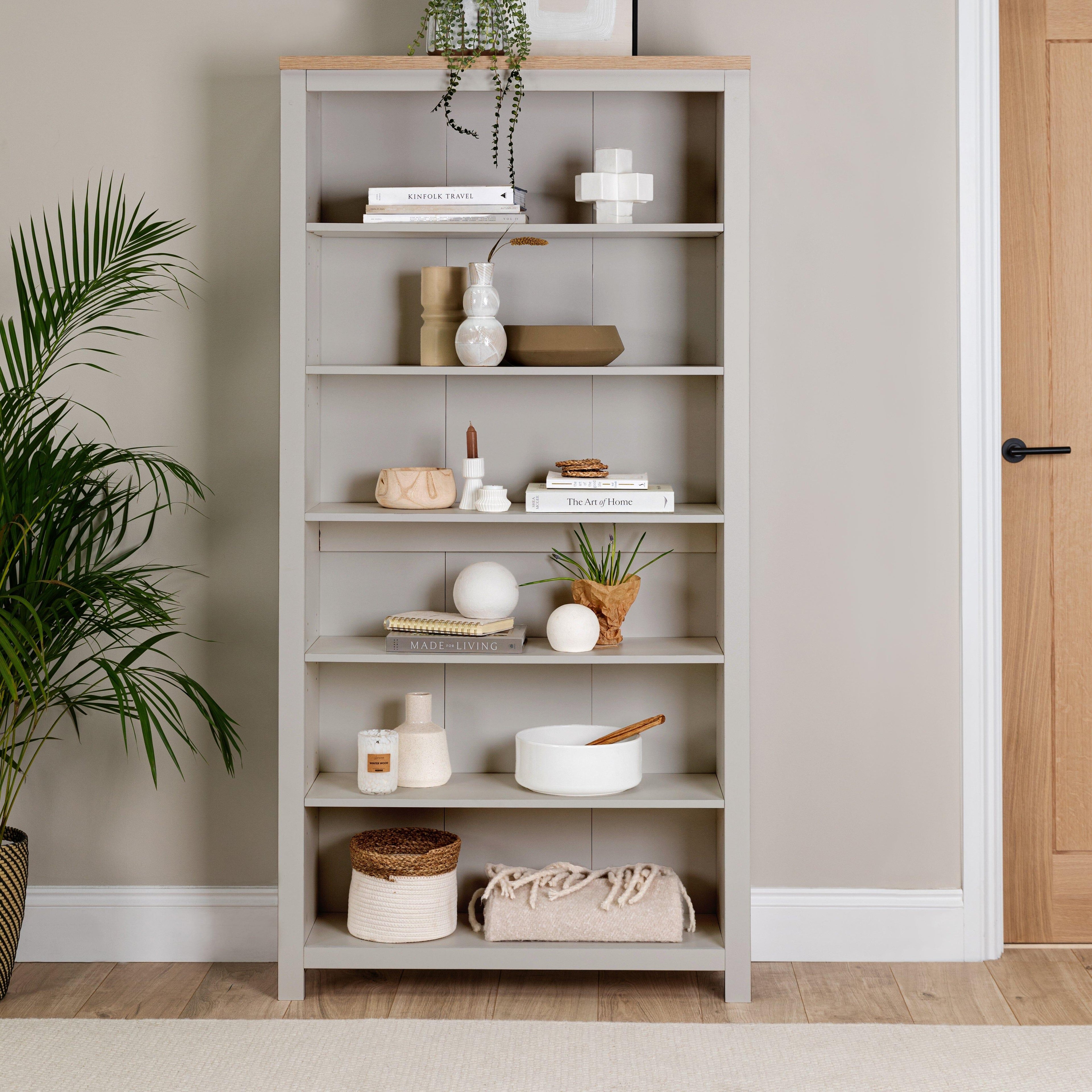 Bampton Stone Grey Tall Bookcase
