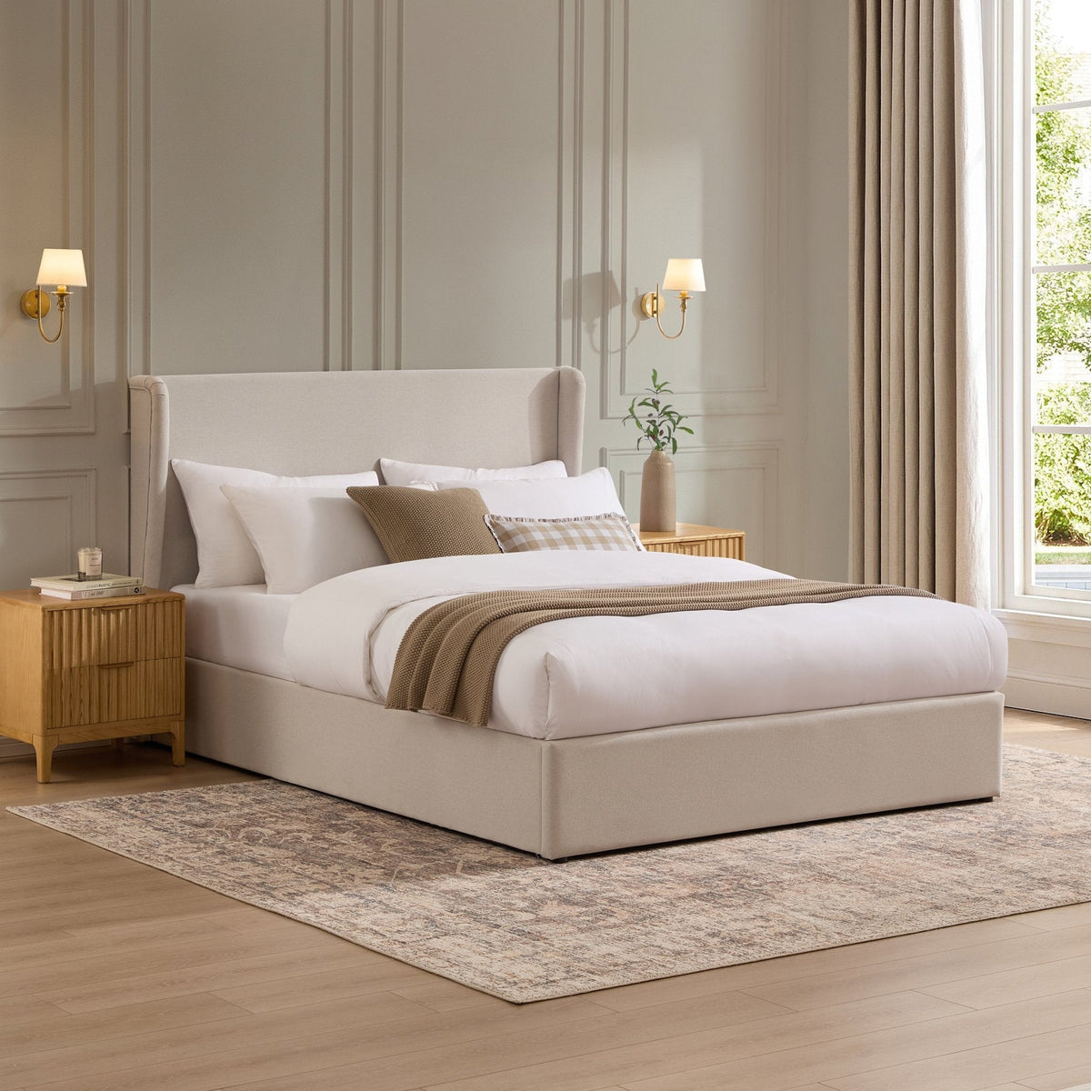 Berkeley Ottoman Storage Bed - Natural