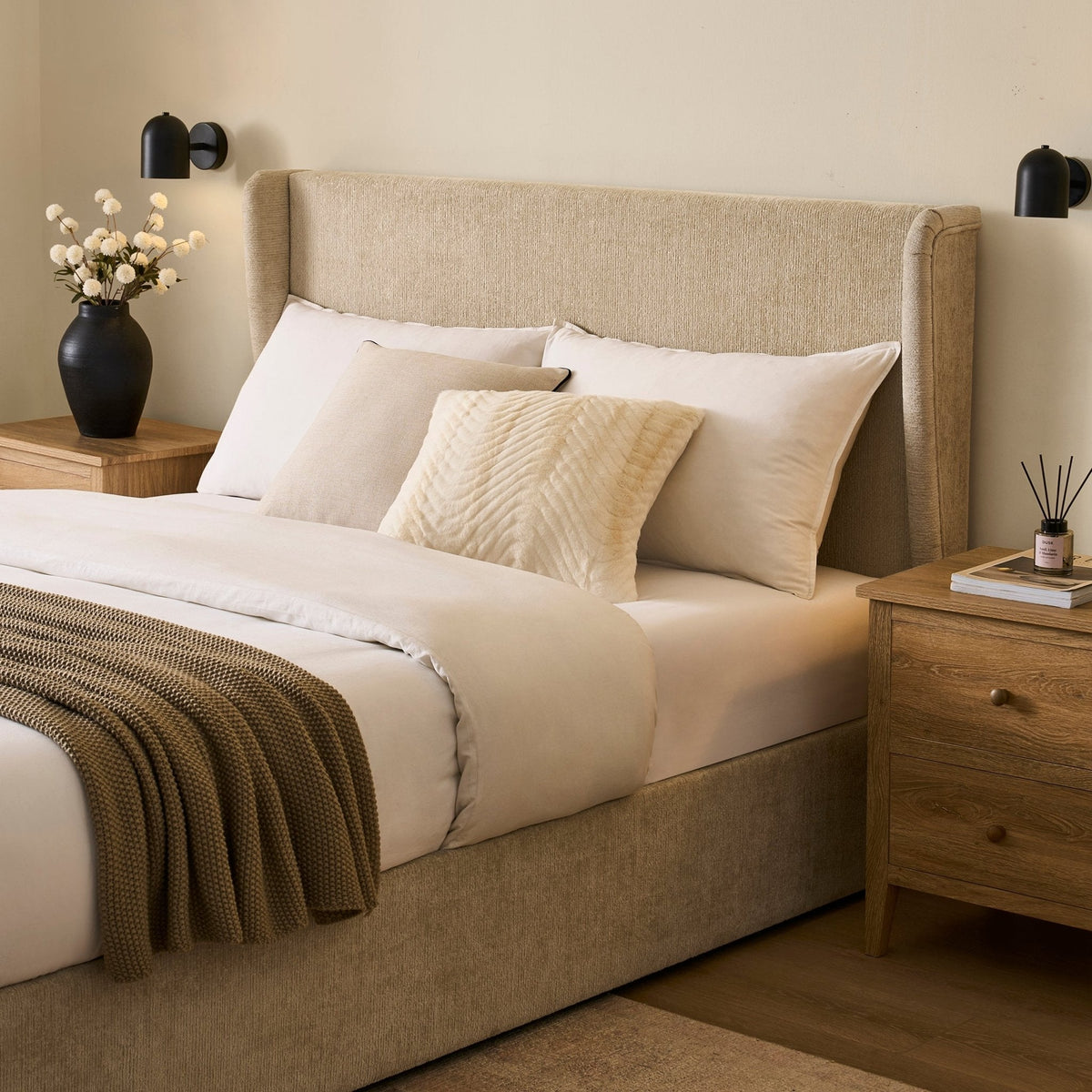 Berkeley Ottoman Storage Bed - Textured Oatmeal