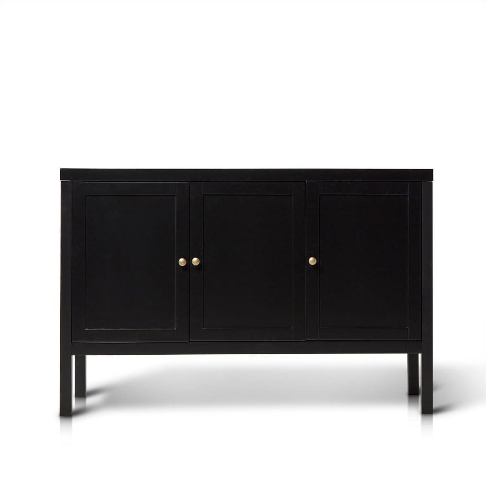 Charlie 3 Door Large Sideboard - Noir Black