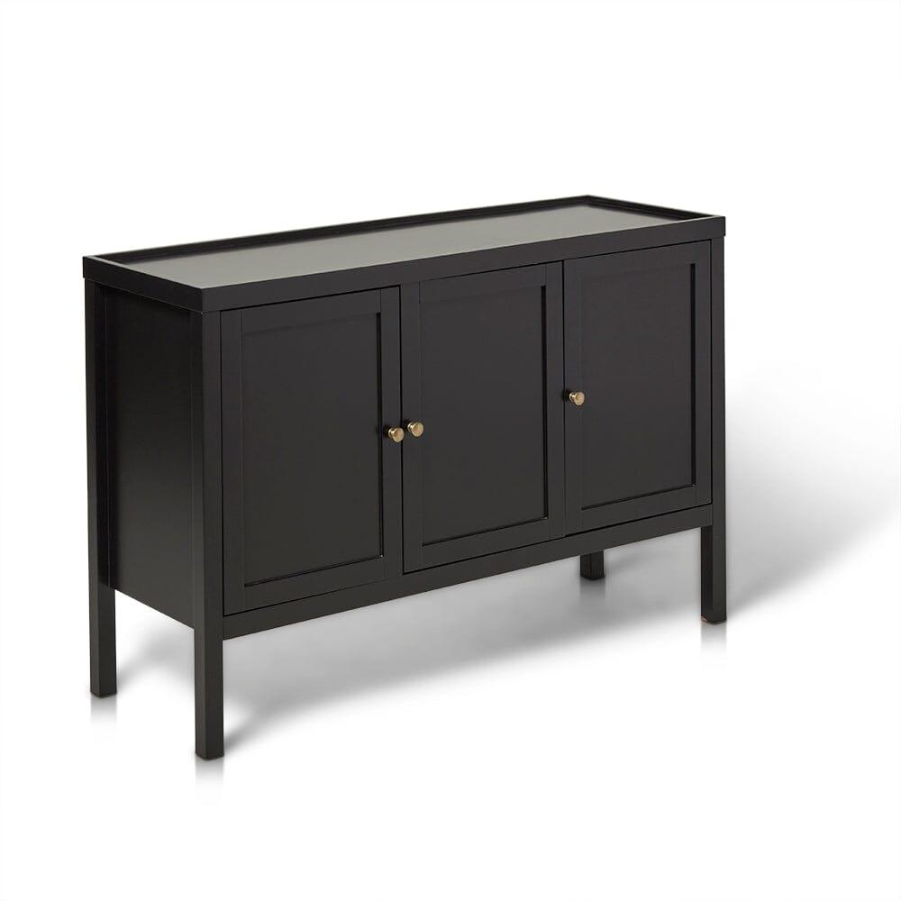 Charlie 3 Door Large Sideboard - Noir Black
