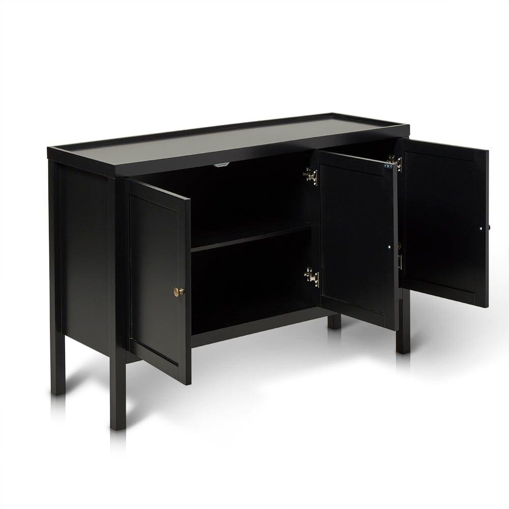 Charlie 3 Door Large Sideboard - Noir Black