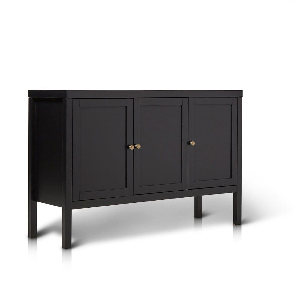 Charlie 3 Door Large Sideboard - Noir Black