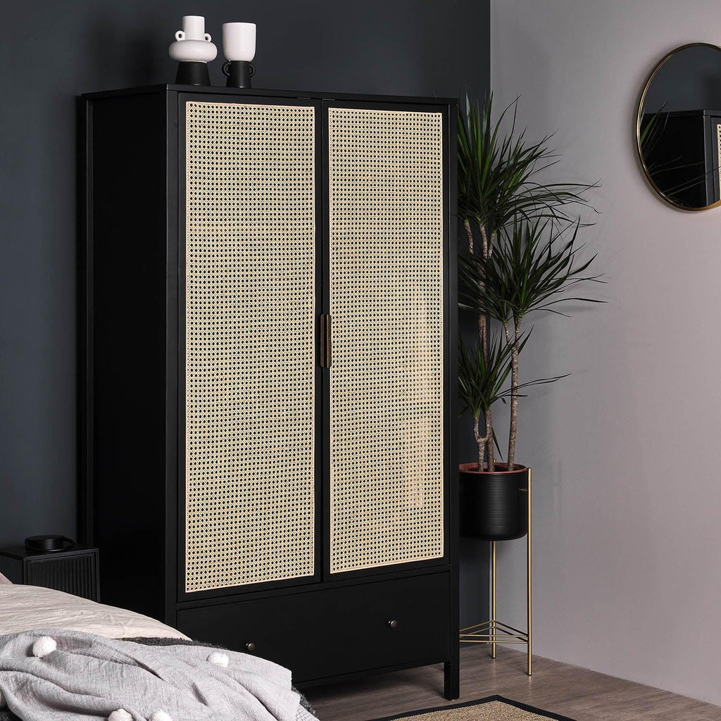 Charlie Double Wardrobe - Black