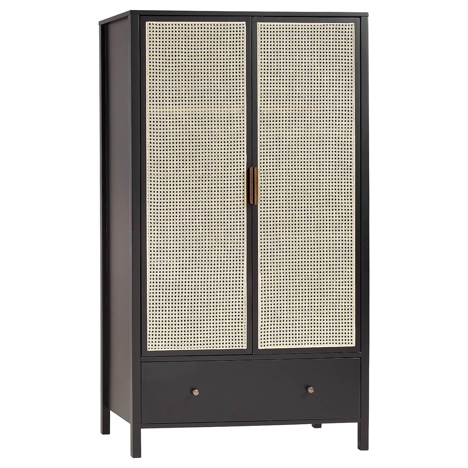 Charlie Double Wardrobe - Black