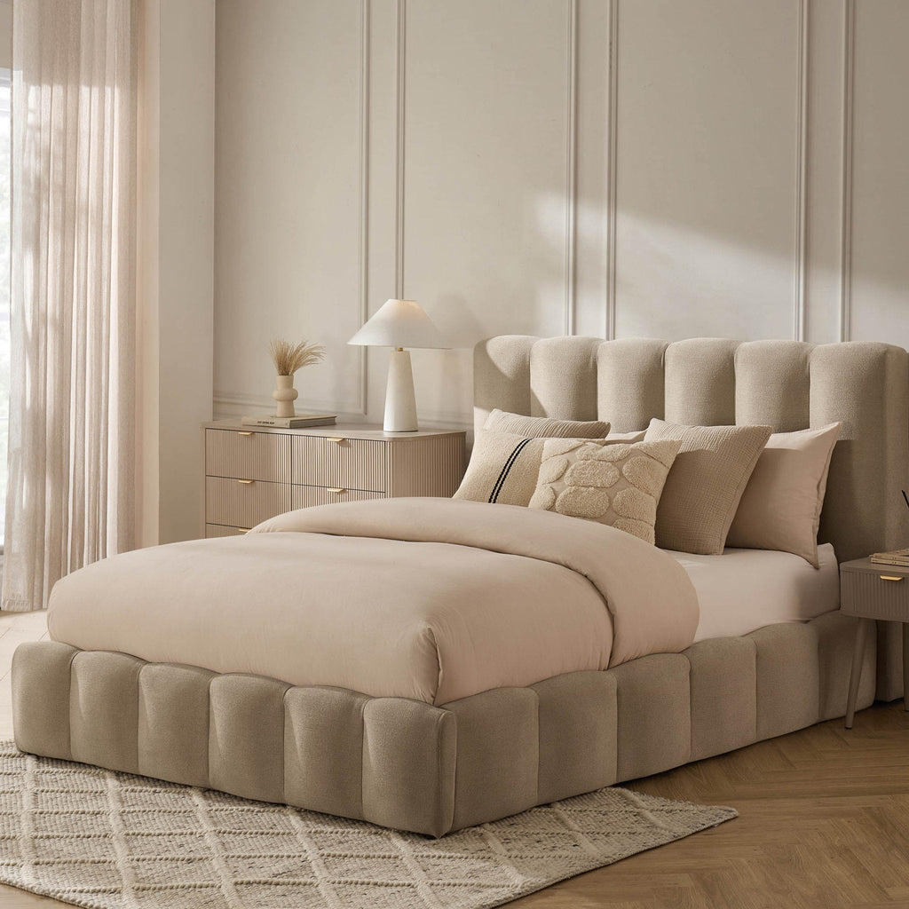 Cheshire Ottoman Storage Bed - Chenille Oatmeal