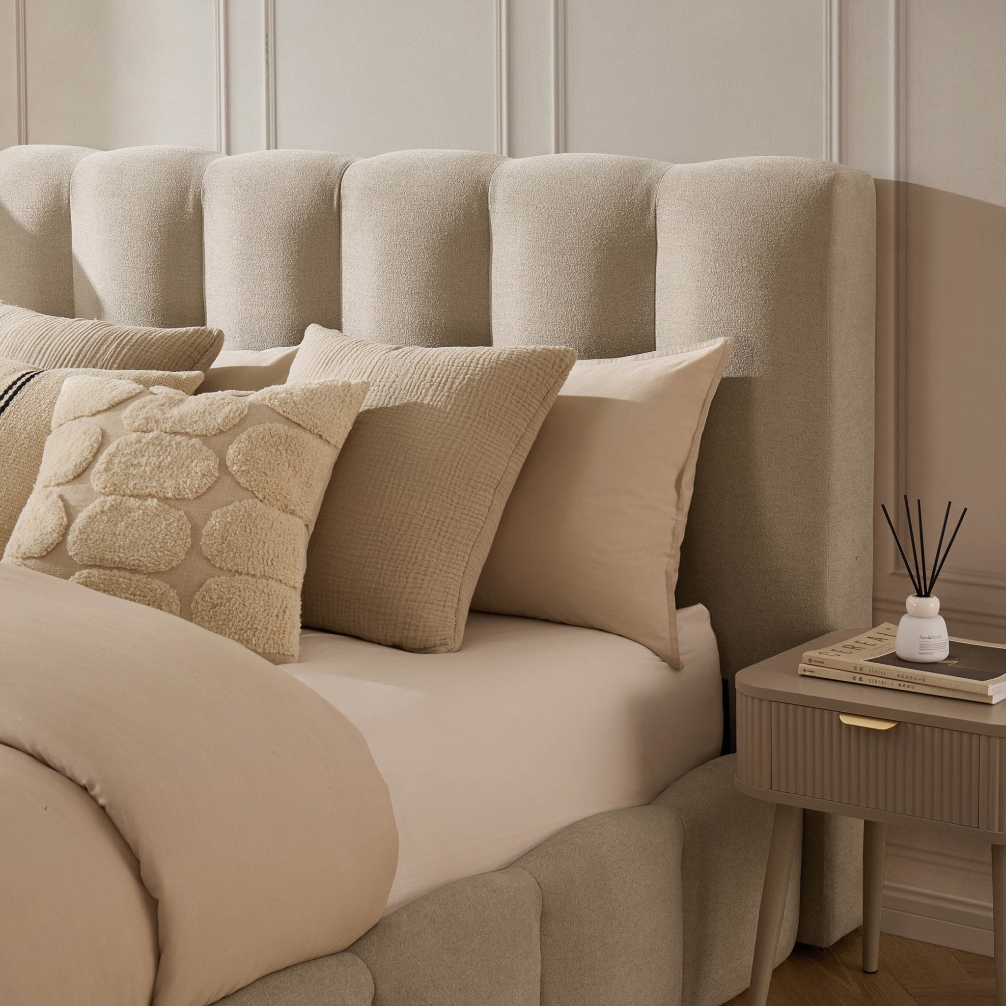 Cheshire Ottoman Storage Bed - Chenille Oatmeal