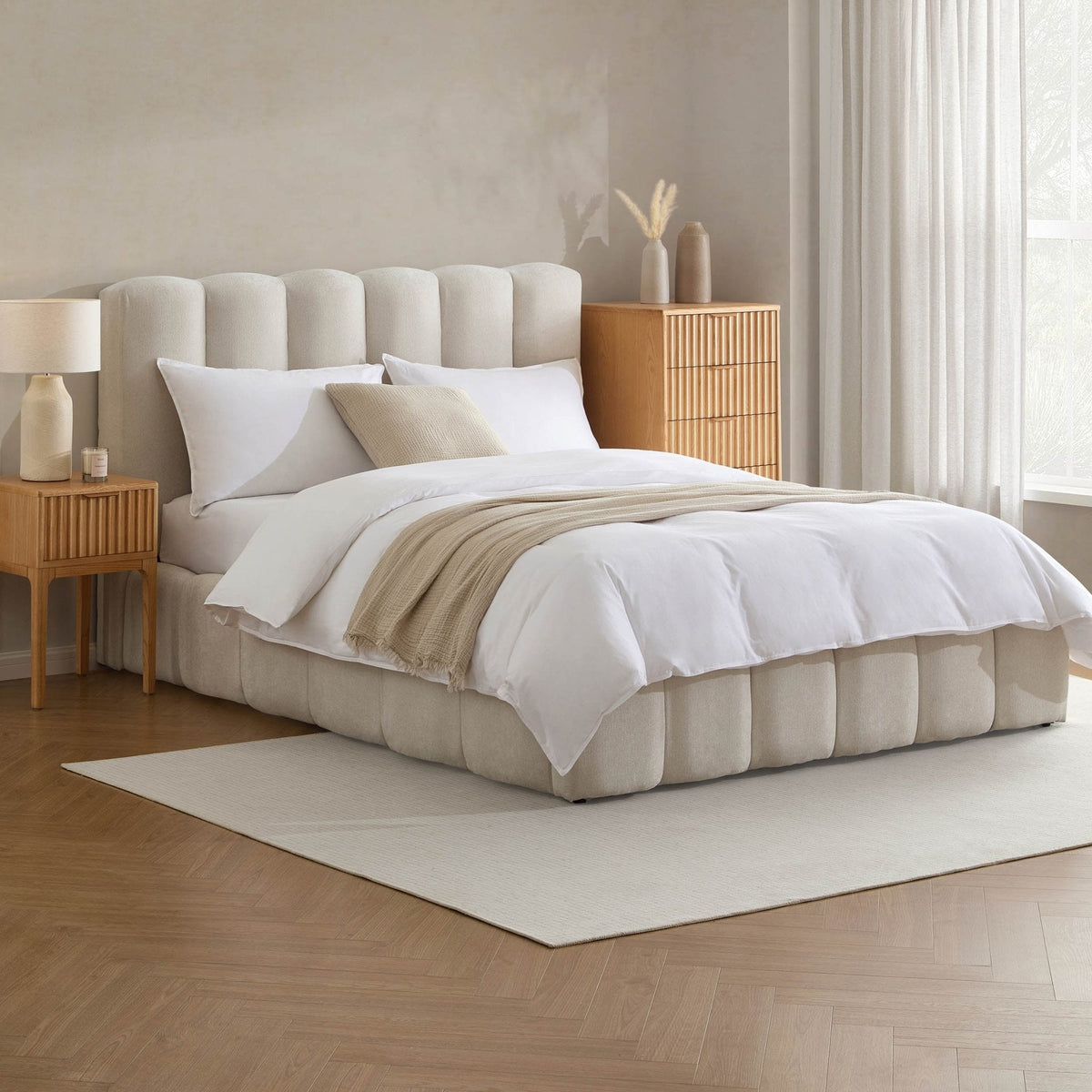 Cheshire Ottoman Storage Bed - Ivory