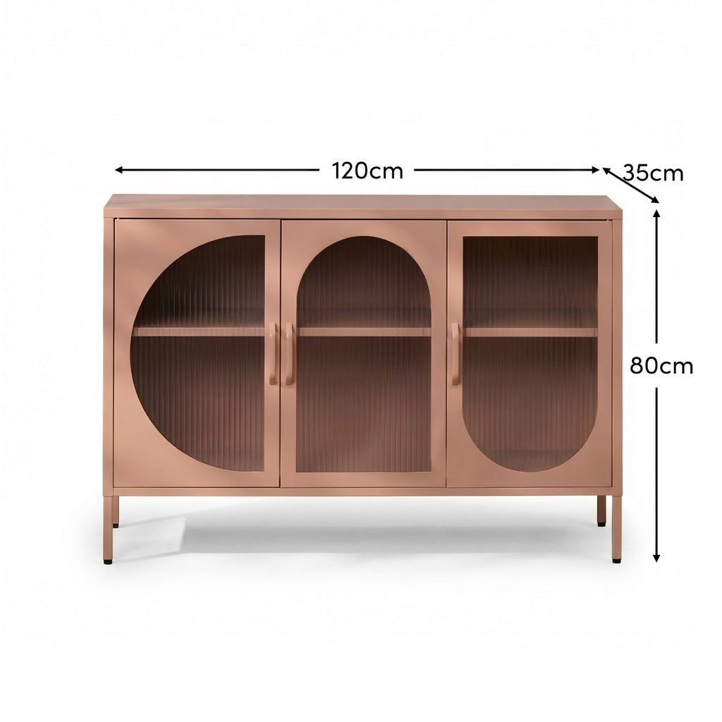 Conan 3 Door Sideboard - Blush Pink