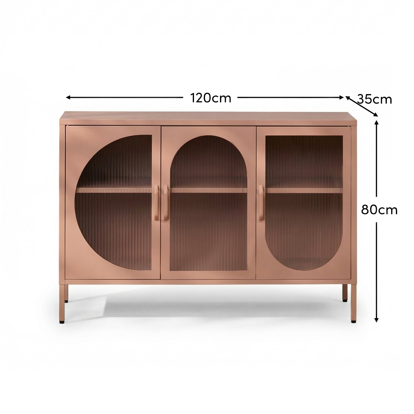 Conan 3 Door Sideboard - Blush Pink