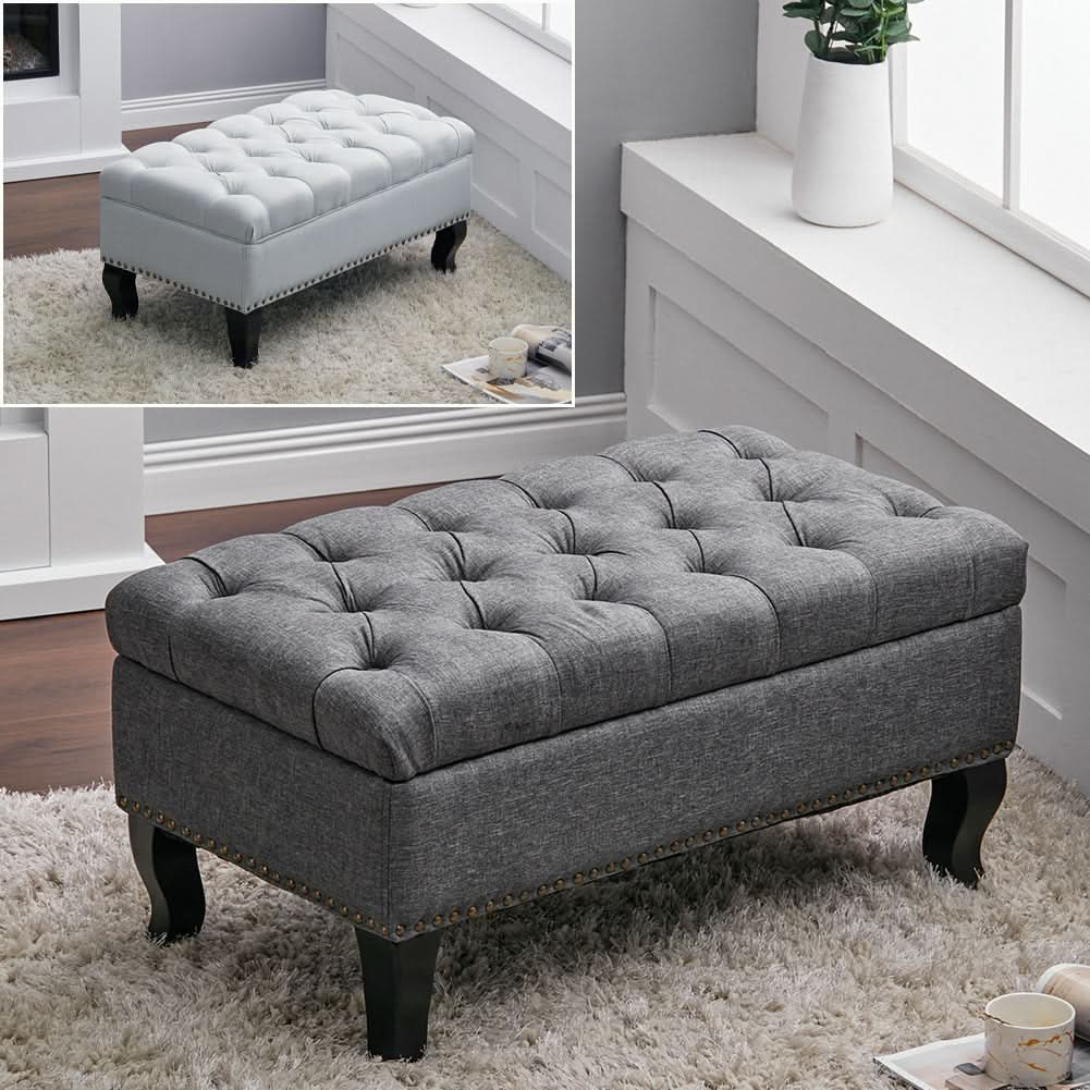 47 Wide Button Tufted Upholstered Bench