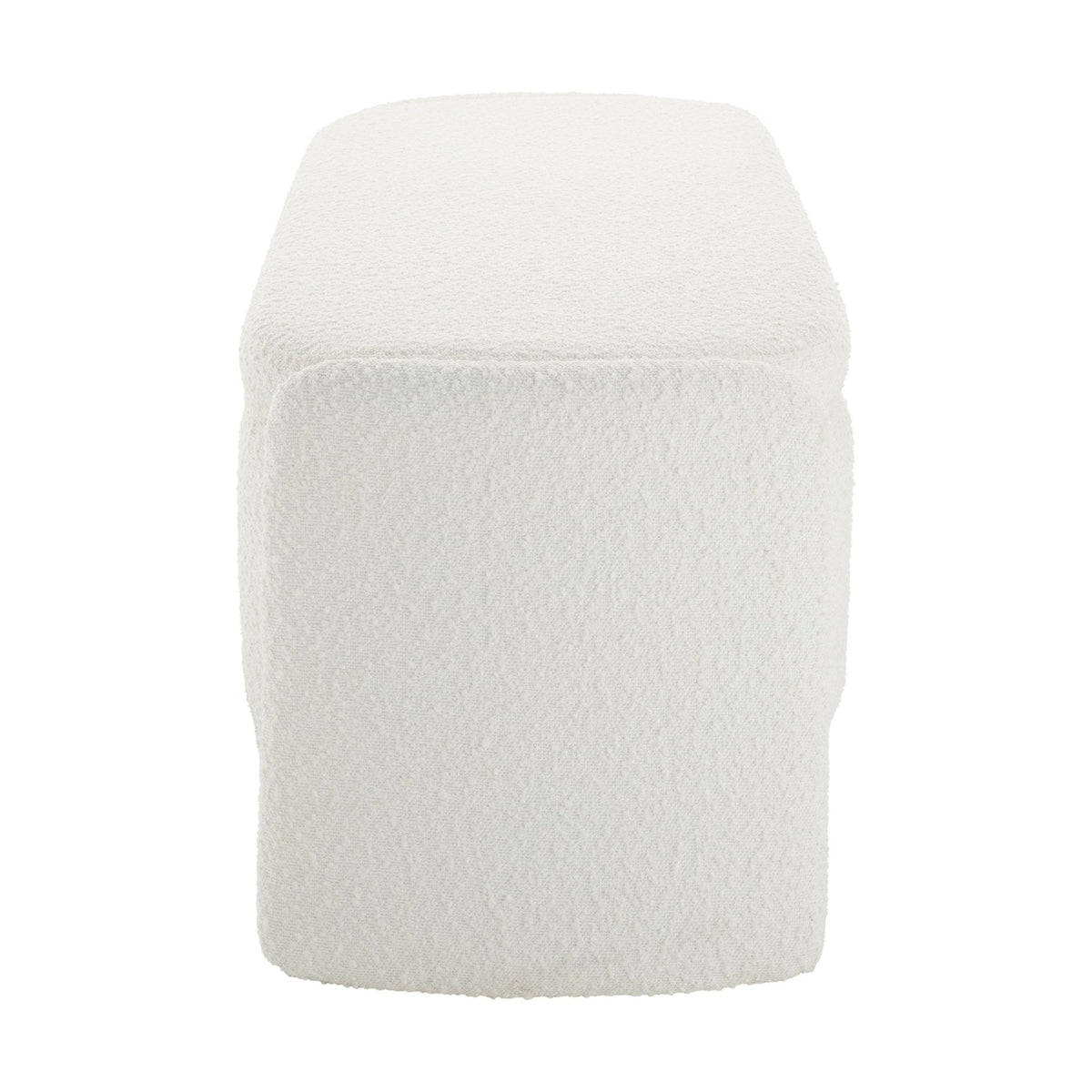 Didsbury Boucle Curved Storage Bench - Off White