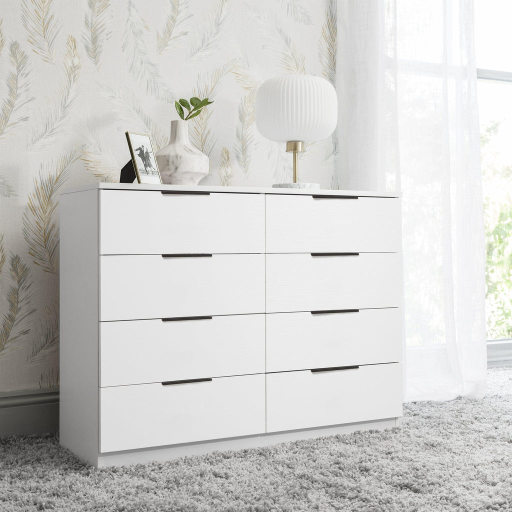 Essie Wardrobe & Drawers Bedroom Set - Pure White