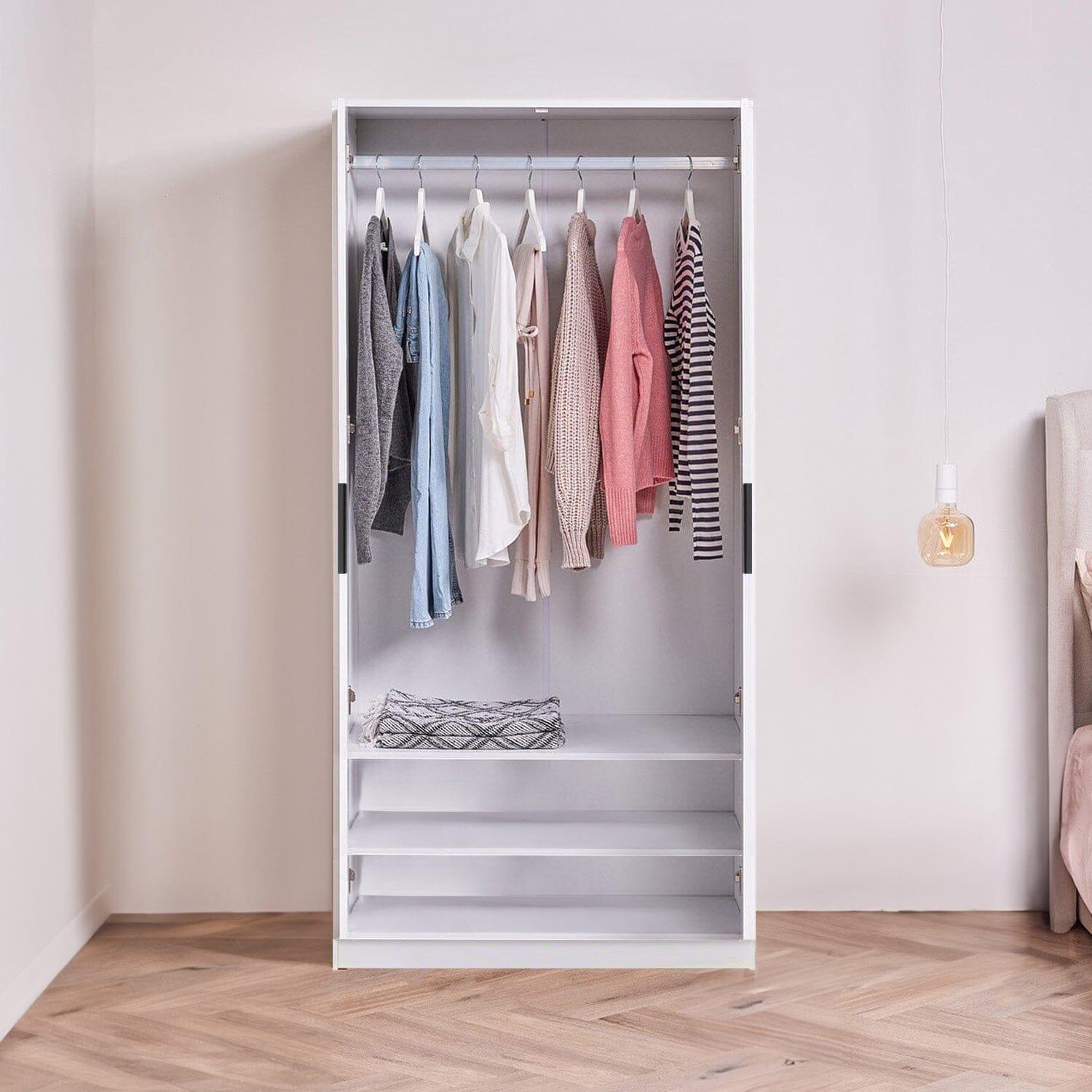 Essie Wardrobe & Drawers Bedroom Set - Pure White