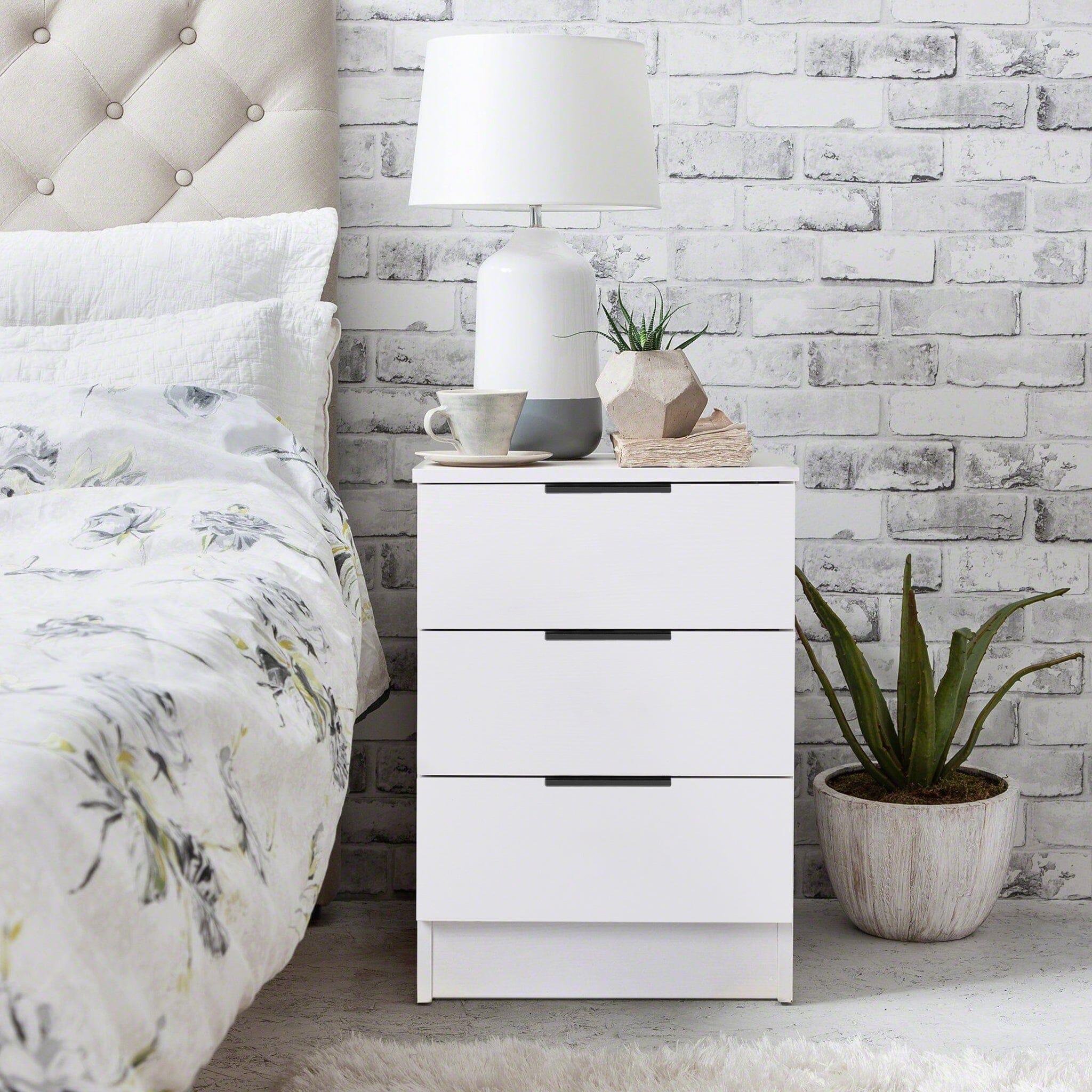 Essie Wardrobe & Drawers Bedroom Set - Pure White