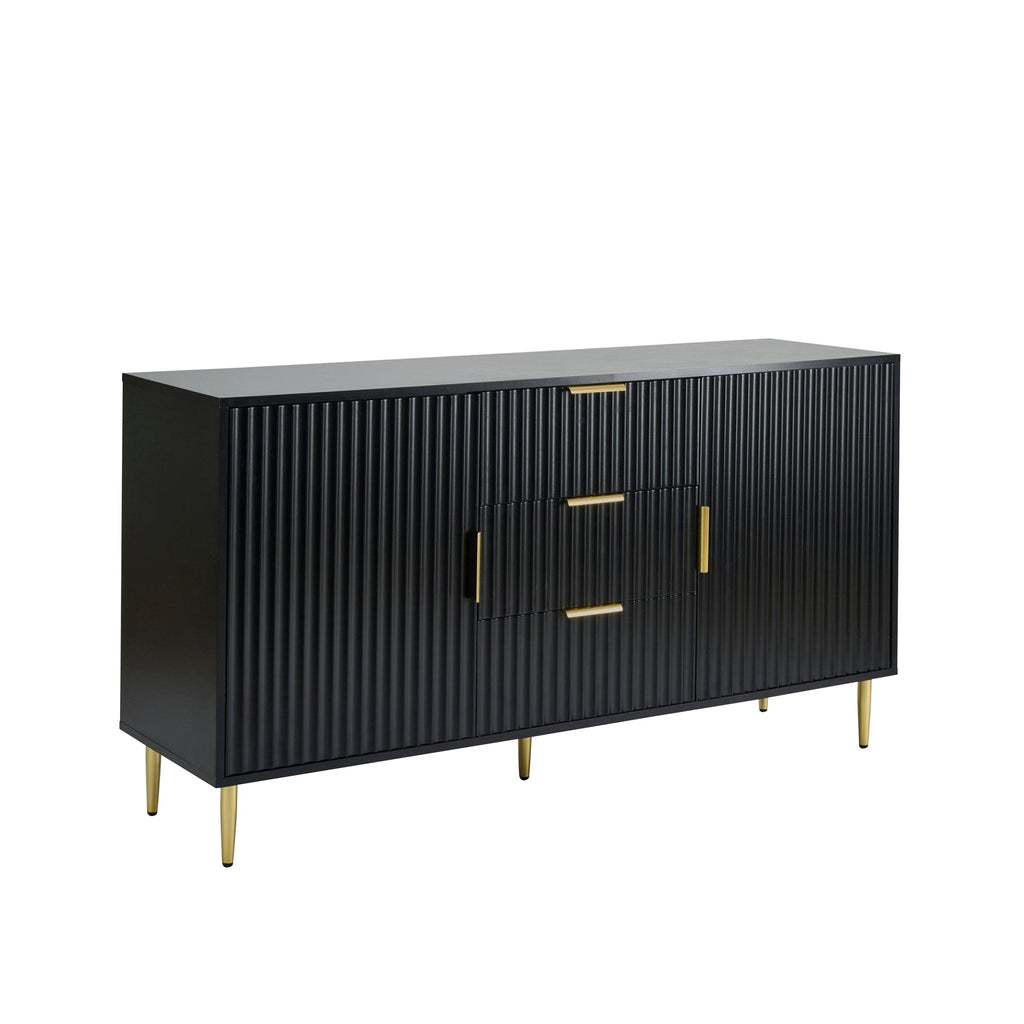 Evie 2 Door Sideboard with Drawers - Black