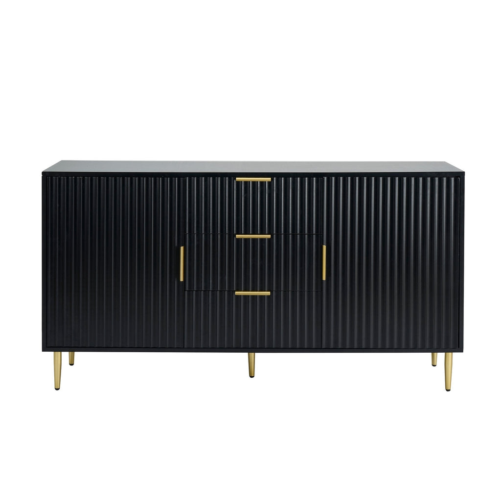 Evie 2 Door Sideboard with Drawers - Black