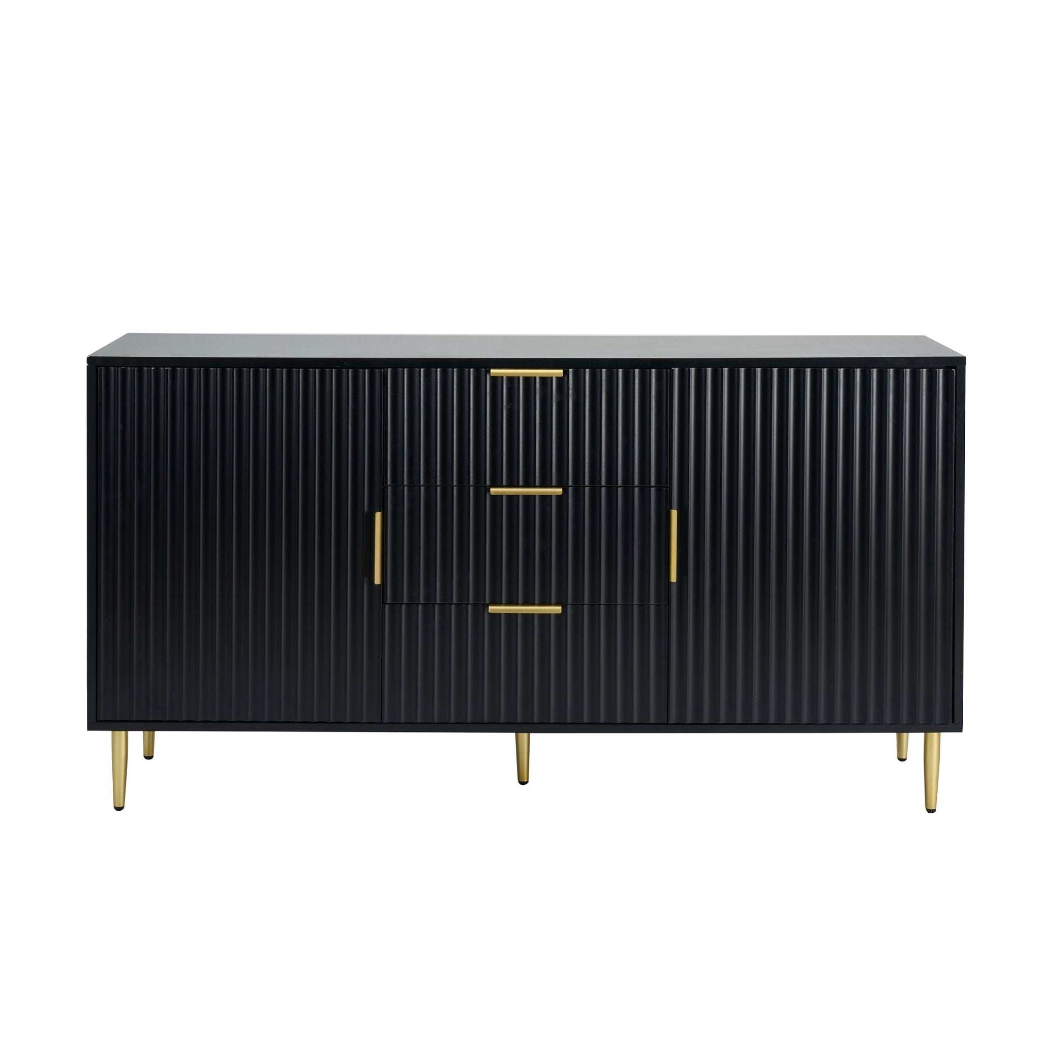 Evie 2 Door Sideboard with Drawers - Black