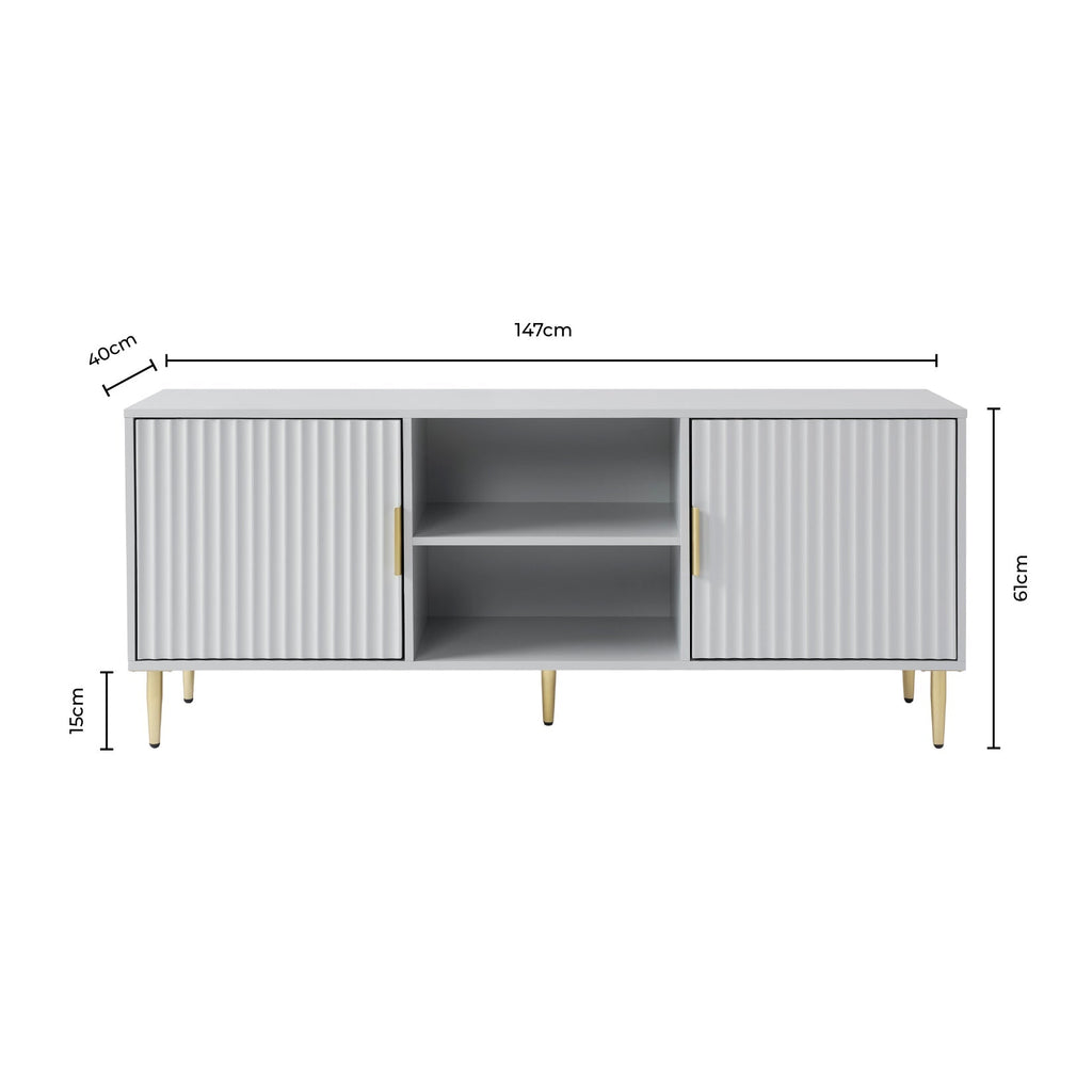 Evie TV Stand for TVs up to 65"- Grey