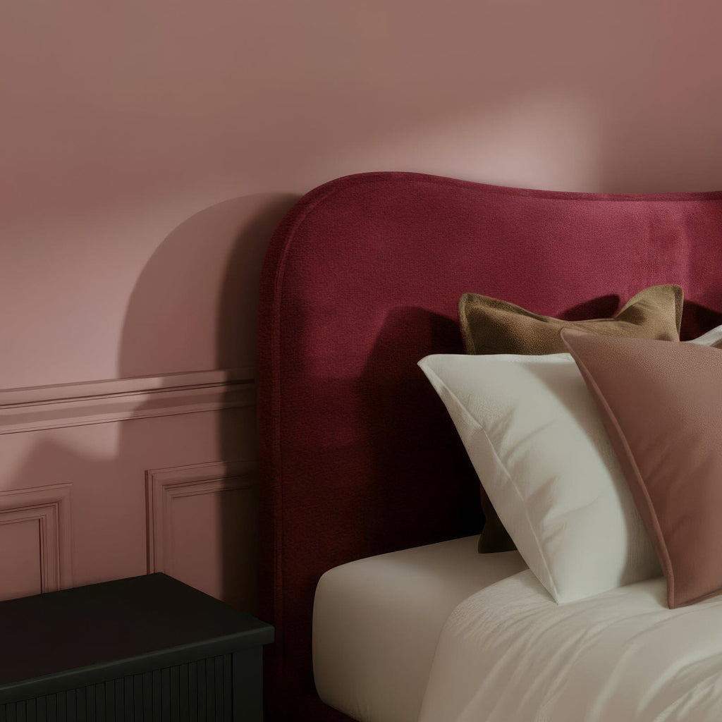Finola King Ottoman Bed - Burgundy Red