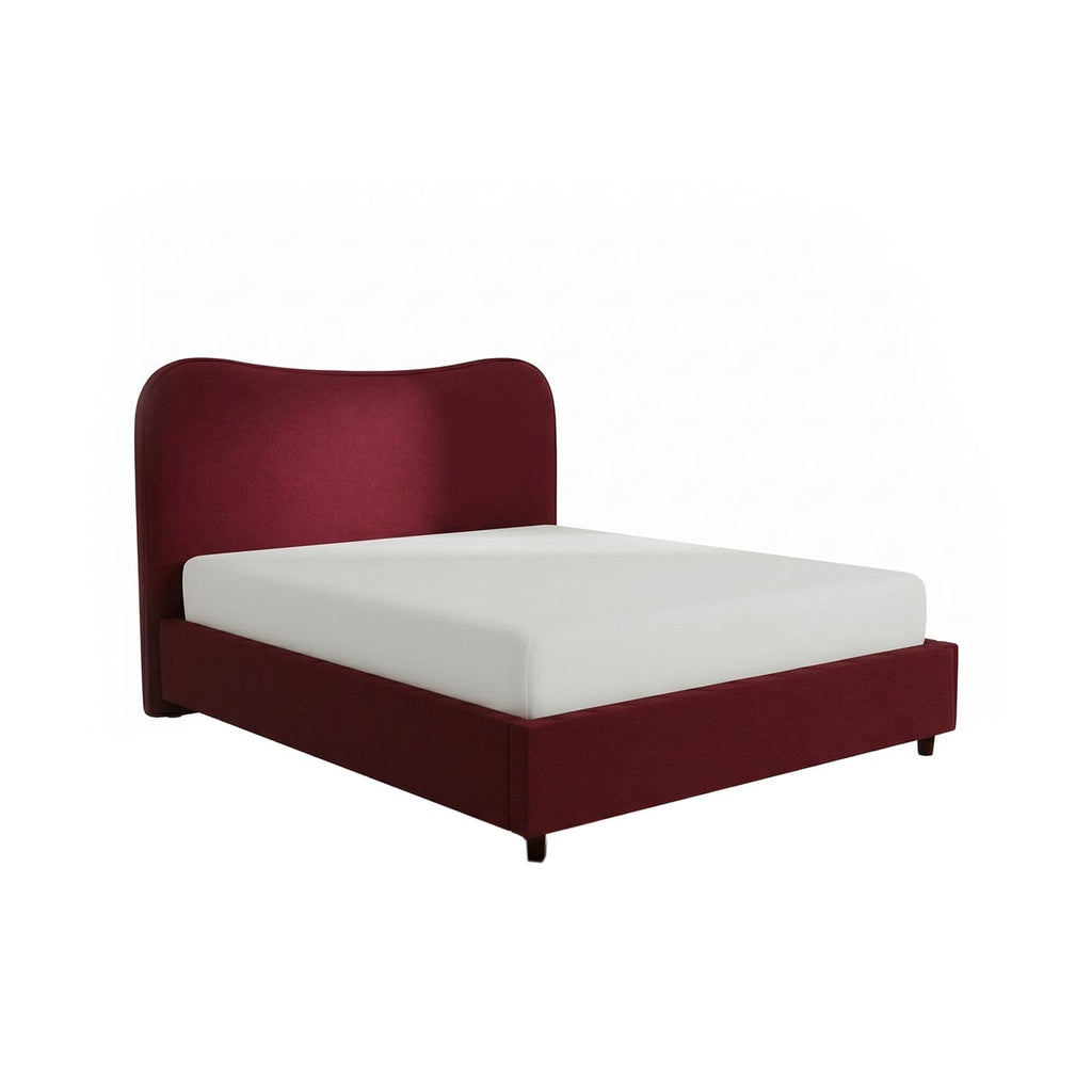 Finola Double Ottoman Bed - Burgundy Red