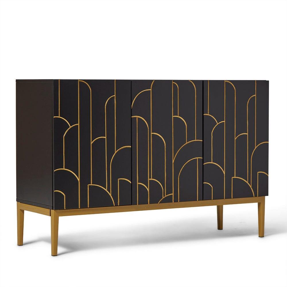 Gatsby 3 Door Sideboard - Noir Black