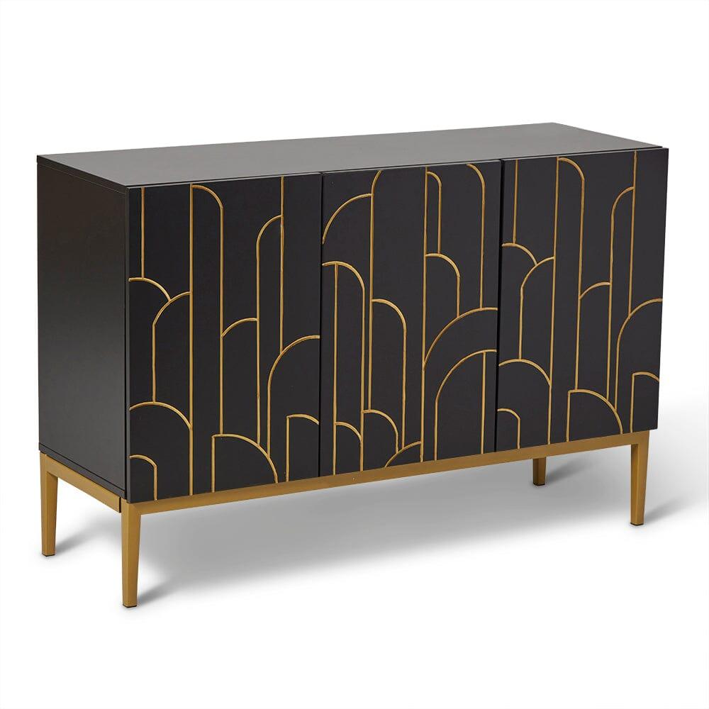 Gatsby 3 Door Sideboard - Noir Black